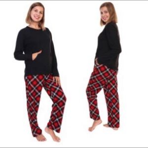 Women’s Flannel Pants Pajama Set Size 2XL